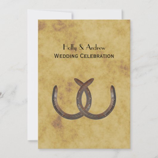 素朴馬動揺して靴結婚BG V 招待状 (正面)