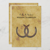 素朴馬動揺して靴結婚BG V 招待状 (正面/裏面)