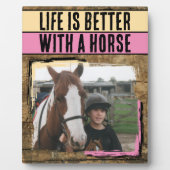 素朴馬好き1フォトピーチピンク フォトプラーク (正面)