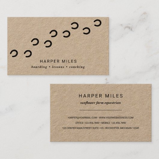 素朴馬蹄パス名刺 名刺 (正面/裏面)