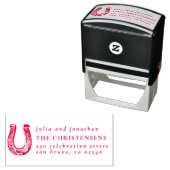 素朴馬蹄山の名結婚前と差出人住所 セルフインキングスタンプ (インサイチュ)