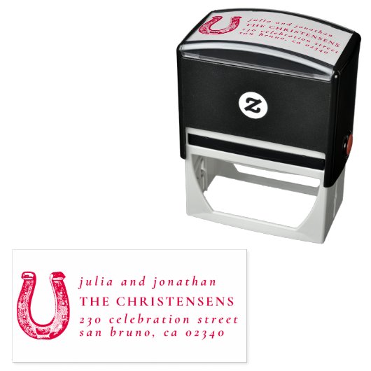 素朴馬蹄山の名結婚前と差出人住所 セルフインキングスタンプ (インサイチュ)