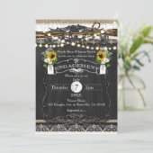 素朴馬蹄花カントリー婚約 招待状 (スタンド正面)