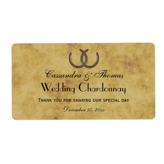 素朴馬靴動揺してBGワインラベル ラベル (正面)