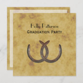 素朴馬靴動揺してBG SQ卒業 招待状 (正面/裏面)