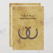 素朴馬靴動揺してBG V卒業 招待状 (正面/裏面)