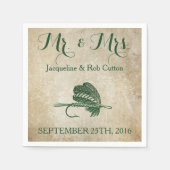 素朴魚釣りルアー結婚ナプキンス スタンダードカクテルナプキン (正面)