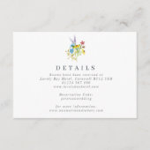 素朴鮮やか花結婚の囲いカード エンクロージャーカード (正面)