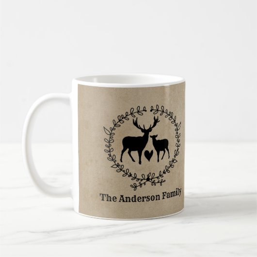 素朴鹿カスタマイズ コーヒーマグカップ (左)