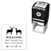 素朴鹿バックスDoe & Arrow Name & Address セルフインキングスタンプ (インサイチュ)