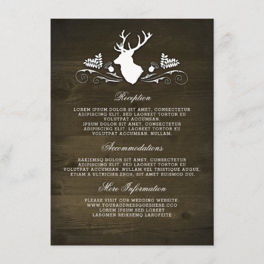 素朴鹿バ結婚ンウッド エンクロージャーカード (正面)