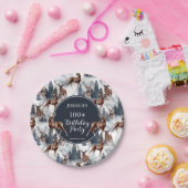 素朴鹿 |森100th誕生日パーティー ペーパープレート (パーティー)