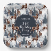 素朴鹿 |森21歳の誕生日パーティー ペーパープレート (正面)