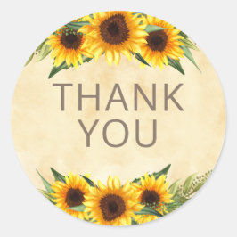 素朴黄ひまわりカスタムさん ラウンドシール