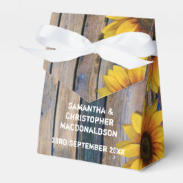 素朴黄ひまわり国結婚フローラ フェイバーボックス