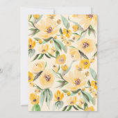 素朴黄色ひまわりフローラアーチシック結婚ズ 招待状 (裏面)
