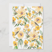 素朴黄色ひまわりフローラアーチシック結婚ズ 招待状 (裏面)