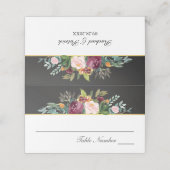 素朴黒板とフローラ結婚の プレイスカード (外部開封)