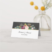 素朴黒板とフローラ結婚の プレイスカード (裏面)