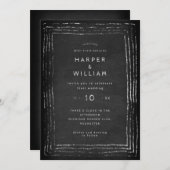 素朴黒板の手で描いたフレ結婚ーム 招待状 (正面/裏面)