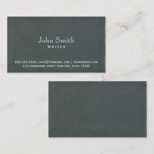 素朴黒板の背景 名刺 (正面/裏面)