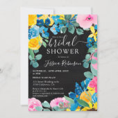 素朴黒板フローラ撮影ブライダルシャワー 招待状 (正面)