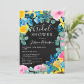 素朴黒板フローラ撮影ブライダルシャワー 招待状 (スタンド正面)