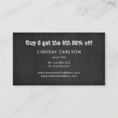 素朴黒板ベーカリーロイヤリティカード 名刺 (裏面)