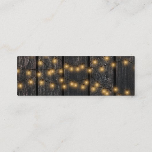 素朴黒板冬の結婚式のウェブサイトRSVP スキニー名刺 (裏面)