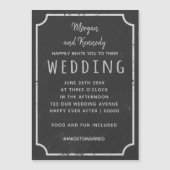 素朴黒板磁気結婚式招待状 (正面)