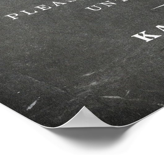 素朴黒板非詰め式ポスター2 ポスター (角)