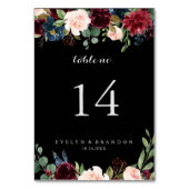 素朴黒結婚植物薬 テーブルナンバー (裏面)