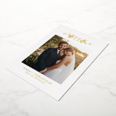 素朴1枚の写真クリスマス 箔シーズンカード (回転した状態)