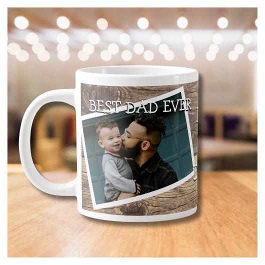 素朴2枚の写真最高のパパ ジャンボコーヒーマグカップ