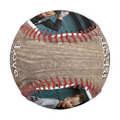 素朴2枚の写真最高のパパ 野球ボール (裏面)