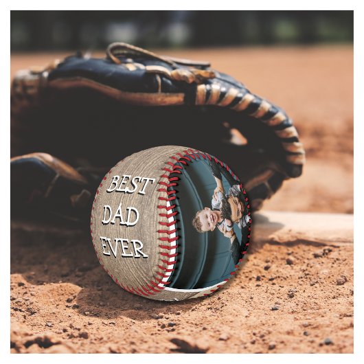 素朴2枚の写真最高のパパ 野球ボール