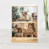 素朴3枚写カスタム真コラージュクリスマスカード カード (正面)