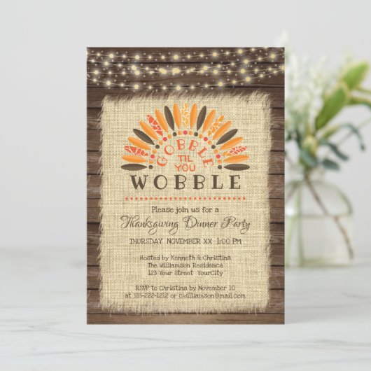 素朴「ぐらつかせるまで食べ尽くす」感謝祭ディナー 招待状 (スタンド正面)