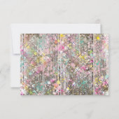 *~* 素朴 - ぼろぼろのレインボー 傷ついた木 出欠カード (裏面)