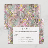 *~* 素朴 - ぼろぼろのレインボー 傷ついた木 出欠カード (正面/裏面)