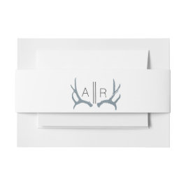 素朴&エレガント |アントラー |カスタムイニシャル 招待状ベリーバンド