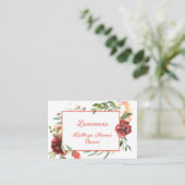 素朴、カラフルフローラ縁どカード 名刺 (スタンド正面)