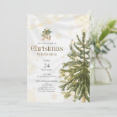 素朴&クエレガントリスマスお祝い招待状 招待状 (スタンド正面)