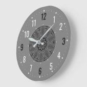 素朴&クラシックデコール – ヴィンテージグレー ラージ壁時計 (傾斜)