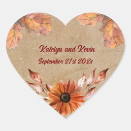 素朴&コージー秋の結婚コレクション ハートシール