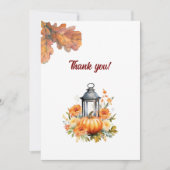 素朴&コージー秋の結婚フラットサンキューカード サンキューカード (正面)