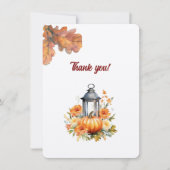 素朴&コージー秋の結婚フラットサンキューカード サンキューカード (正面)