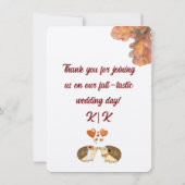 素朴&コージー秋の結婚フラットサンキューカード サンキューカード (裏面)