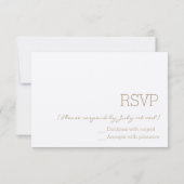 素朴&シックなホワイトリボンオーバーレイ |ウェディングRSVP 出欠カード (裏面)