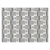 素朴，パッチワーク，バラ テーブルクロス (正面(横))